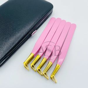 แหนบขนตาสแตนเลสแบบมืออาชีพปลายแหลมเครื่องมือความงามที่ใช้ทดสอบอย่างยั่งยืนแหนบขนตาสำหรับบูต - Product Image 1