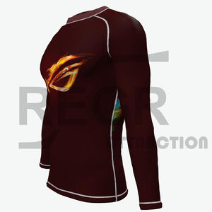 Chemises de sport de Compression, <span class=keywords><strong>surf</strong></span> à manches longues, Logo personnalisé UV BJJ Rashguard MMA Sublimation hommes éruption Guard DHL Sublimation FEDEX OEM - Product Image 1