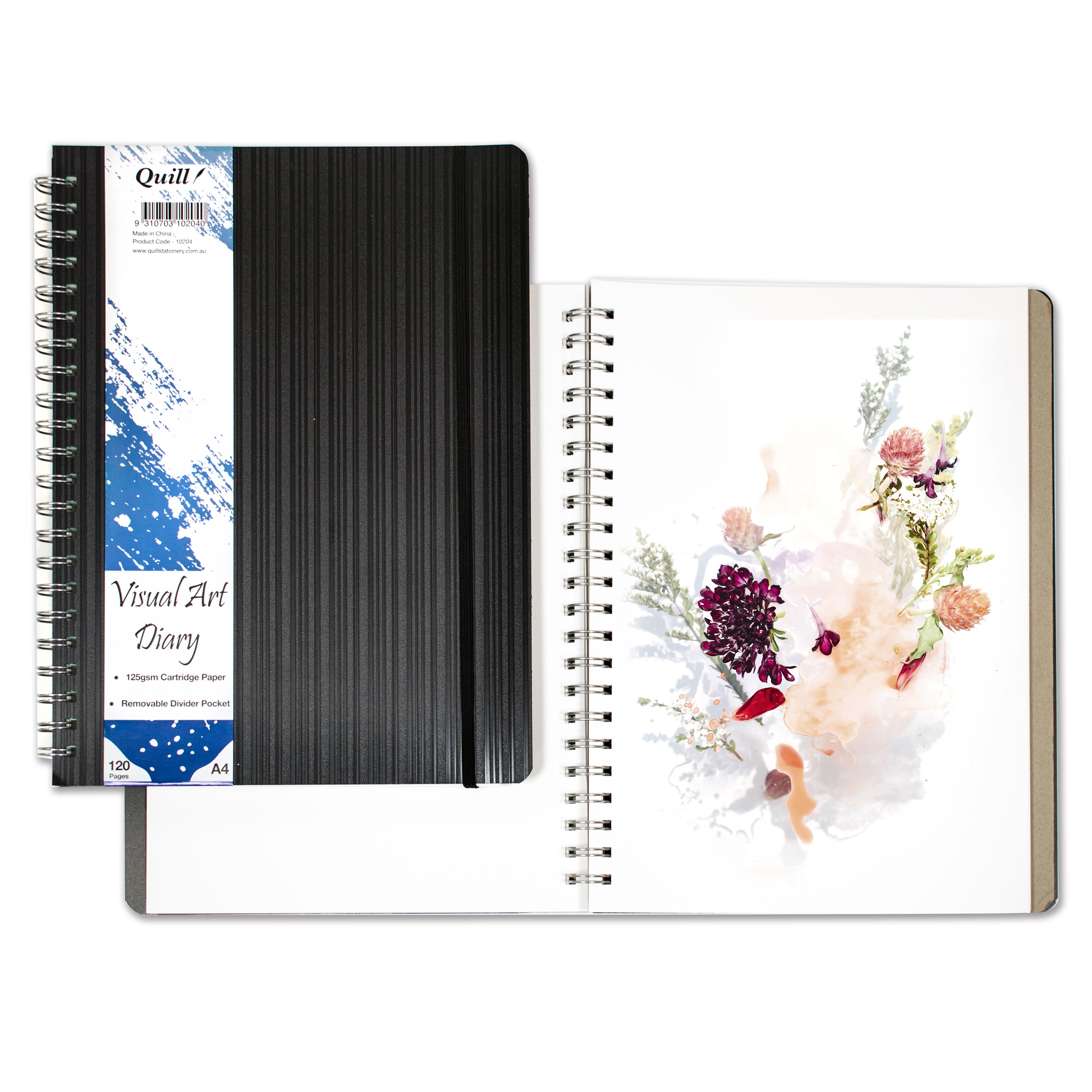 FSC экологичный Премиум визуальный пластиковый чехол со спиральным переплетением, съемный Карманный разделитель, художественный дневник, записная книжка для рисования художника