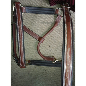 SELL Fancy Leather black <b>Halter</b> horse <b>halter</b> horse bridle equestrian IN;dollar 6 sizes full cob shetland - Product Image 4