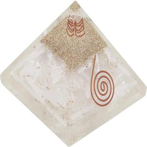 Orgonite en cristaux de guérison spirituel, magnifique pyramide de Protection EMF avec bobine en cuivre, pour la méditation - Product Image 5