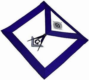 Masonic Master Mason Blue Lodge Apron Set With Radiant G & Chain Collar Masonic Regalia Gauntlets - Product Image 2