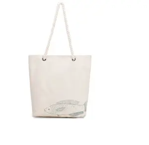 Fashion Multipurpose Women's personalized shopping beach tote bags Online Shopping Large Women Handbag Cotton Canvas Beach Bag