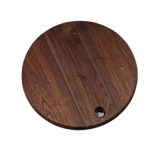 Planche à découper en bois d'acacia, planche à découper ronde en bois poli, pratique sur mesure, fréquence réglable, design tendance, 1 pièce - Product Image 1
