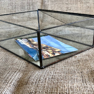 Customized Large Glass Jewelry <b>Box</b>, <b>Wedding</b> Keepsake <b>Box</b>, Photo Display Case, Photo Print <b>Box</b>, Book <b>Box</b>, <b>Memory</b> <b>Box</b>, Inspiration - Product Image 1