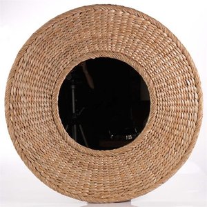 Handmade Bathroom Bedroom Decor Bohemian Mirror Rustic Elegant Antique Straw Mirror <b>Frame</b> From Vietnam - Product Image 4