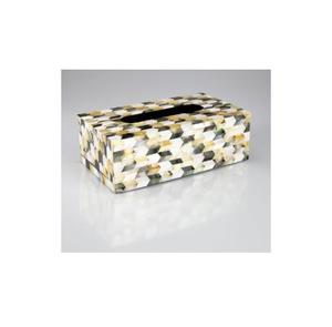 Caja de pañuelos Mother of Peal para el hogar y la vajilla decorada pieza central para servilletero MOP y caja de pañuelos - Product Image 1