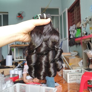Cheveux rebondissants super doublement étirés, 100% paquets de cheveux humains vietnamiens et perruques Remy Extensions de cheveux - Product Image 6
