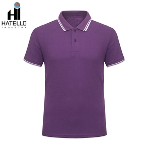 Camiseta Polo para hombre personalizada de alta calidad, Camiseta corta personalizada con logotipo estampado bordado de fábrica, nuevo patrón sólido - Product Image 2