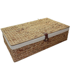 Eco Friendly Nontoxic Non Irritation Water Hyacinth Hamper Water Hyacinth Box With Liner For Sale <b>Cheap</b> Price Fast Delivery - Product Image 2