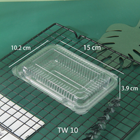 Transparante Wegwerp Fruit Container Plastic Huisdier Zwarte Microwavable Leverancier Groente Salade Cake Supermarkt Vlees Lade