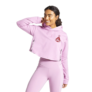 2020 New Arrival <b>Hoodies</b> in <b>Pink</b> Color With Cropped Design for <b>Ladies</b> Warm Winter <b>Hoodies</b> - Product Image 1