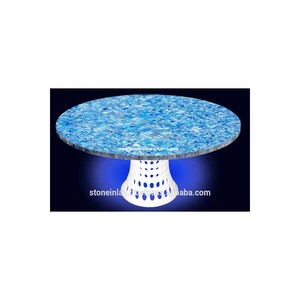 Lapis Lazuli — Table à manger en pierre de marbre Semi précieuse, 1 pièce - Product Image 1