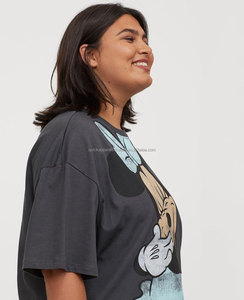 เสื้อยืดโอเวอร์ไซส์ผ้าฝ้ายออร์แกนิคสำหรับผู้หญิงสุดหรู ทรงเข้ารูป ผู้ผลิตเสื้อผ้า รับผลิตแบบ OEM ODM ขั้นต่ำในการสั่งซื้อน้อย - Product Image 2