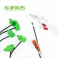 Terminal Pluggable Navitas TF-316L Red Ring Eyelet, Blok Kabel Elektronik Sudut Kanan, Konduktor Tembaga Berlapis PVC, 300V