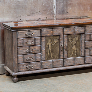 Aparador Leonard de Madera Maciza, Diseño Clásico Rústico Envejecido, Mueble para Sala de Estar, Hogar u Hotel - Product Image 2