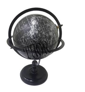 Globe du monde nautique décor de table finition nickel noir globe de bureau rotatif pour la maison et le bureau pour les amateurs de géographie - Product Image 4