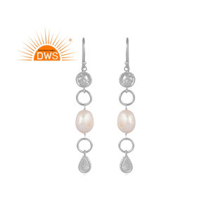 Lism — boucles d'oreille pendantes en argent 925 et perles naturelles, pour femme, fabrication de bijoux - Product Image 4