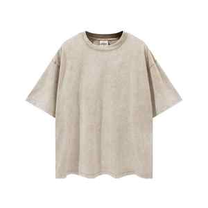 Mens Custom Acid Wash <b>T</b> <b>Shirt</b> Streetwear Oversized Vintage Washed With Logo OEM Manufacturer - Product Image 5