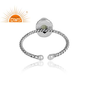 Anillo de plata de diseño oxidado, joyería trenzada, proveedor de joyas, GEMA de peridoto verde, venta al por mayor - Product Image 3