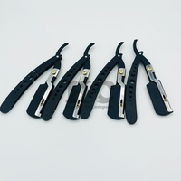Nouveau style rasoir droit professionnel jetable en acier inoxydable pour homme, lame interchangeable, emballage couleur personnalisé
