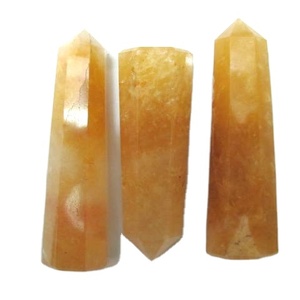 Obelisco de cuarzo dorado Curación natural Punto de cristal Piedra preciosa suelta a la venta en línea - Product Image 1