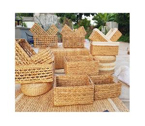 Panier de rangement d'eau en jacinthe, corbeille à linge, bac de stockage, bon marché du Vietnam - Product Image 1