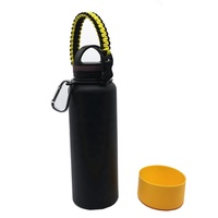 Bouteilles d'eau en polyester à large ouverture pour la survie en plein air, écologiques, pour les meilleures ventes, avec sangle, 12-64 oz