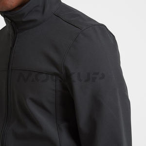 Venta al por mayor chaqueta de trabajo Softshell personalizada para hombres impermeable lona Stand Collar-para invierno primavera otoño - Product Image 4
