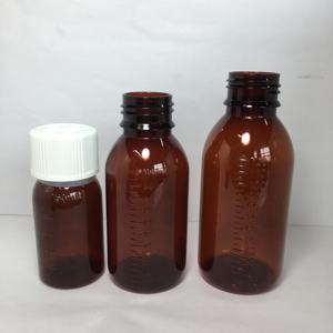 Bouteilles de sirop contre la toux liquide en ambre de 50 ml, 100 ml, 120 ml avec bouchon à sécurité enfant - Product Image 2