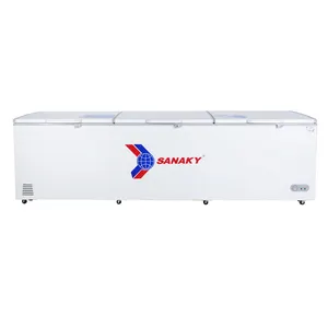 SANAKY Commercial cheap supermarket deep chest Freezer 900L big capacity with 3 doors