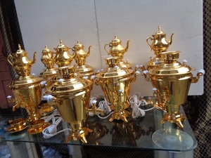 Attractive Brass Samovar Water Pots & <b>Kettles</b> Drinking Pitchers Set PayPal Metal Air Support Not for Everyday Use for Tea - Product Image 3