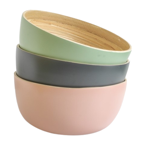 Tazón de bambú natural hecho a mano, tazón redondo vietnamita, juegos de vajilla - Product Image 5