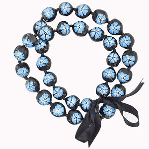 Gioielli Hawaiian Kukui dado Collana in Ibisco Dipinto A Mano Logo Della Spiaggia Del Fiore di Modo di Stile Accessori Per Le Donne - Product Image 3
