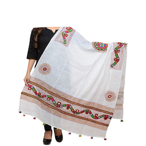 Jaipuri-Algodón dupatta con espejo, funciona al mejor precio - Product Image 6