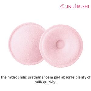 Coussinets d'allaitement Inujirushi très absorbants en coton réutilisable lavable fabriqué au Japon garde les mamelons au sec, confortables et jetables - Product Image 2