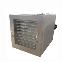 AllSupply 10 Bakjes 304 RVS 110V 850W Wortel Appel Fruit Dehydrator Machine 1 Jaar Garantie 30-80°C Temperatuurregeling