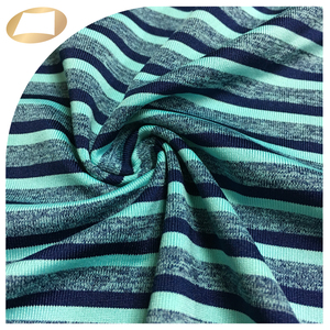 Tissu polyester Coolplus à séchage rapide, rayé, mélangé, respirant et anti-humidité pour t-shirt - Product Image 1