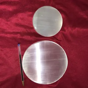 Plaque de Recharge en Sélénite, Pierre Précieuse Sculptée de Forme Libre, Feng Shui, 4-7 Pouces - Product Image 1