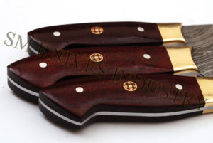 มีดเชฟเหล็กกล้าคาร์บอนสูงทำมือ เกรดอุตสาหกรรม ปลายใบมีดแบบดรอปพอยต์ ใบมีดตรง สำหรับงานแคมป์ปิ้ง ใบมีดคม ด้ามไมคาร์ต้า รับผลิตแบบ OEM - Product Image 4