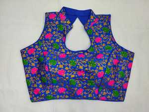 Designer Party Wear Sleeveless Lahenga Choli Full Length Free Size Daily Ready to Wear Cotton Silk Stone Work Ladies Blouse Apparel - Product Image 5