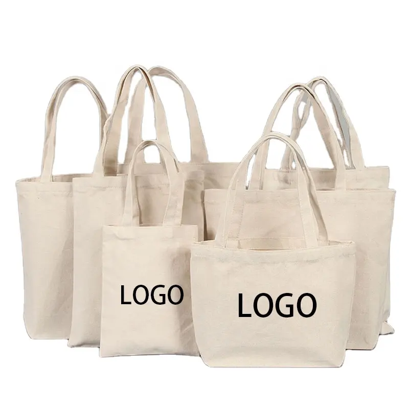 Eco Friendly Nature Plain Cotton Beach Bag Organic Cotton Canvas Bags Custom Pictures Tote Bags With Your Own Logo Printing