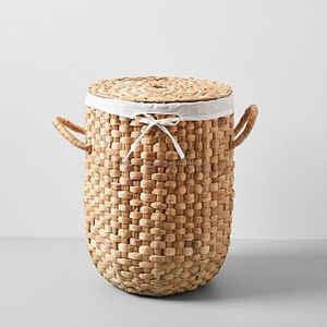 High Quality Open Storage <b>Basket</b> 100% Natural Wholesale Water Hyacinth Woven for <b>Laundry</b> Organization - Product Image 2