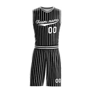 Ensemble maillot et short de basket-ball respirant fabriqué au Pakistan Maillot sans manches col en V sublimé en 3D avec logo personnalisé de grande taille - Product Image 5