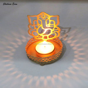 Grossiste indien Bougeoir en métal pour la décoration de la maison Décoration de salon Bougeoir en forme de bouddha d'Inde - Product Image 4