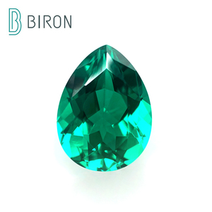 Pietre di gemma <span class=keywords><strong>Verde</strong></span> Smeraldo taglio <span class=keywords><strong>della</strong></span> pera lab-grown aspetto naturale inclusioni Colombiano di colore <span class=keywords><strong>verde</strong></span> smeraldo per monili - Product Image 1