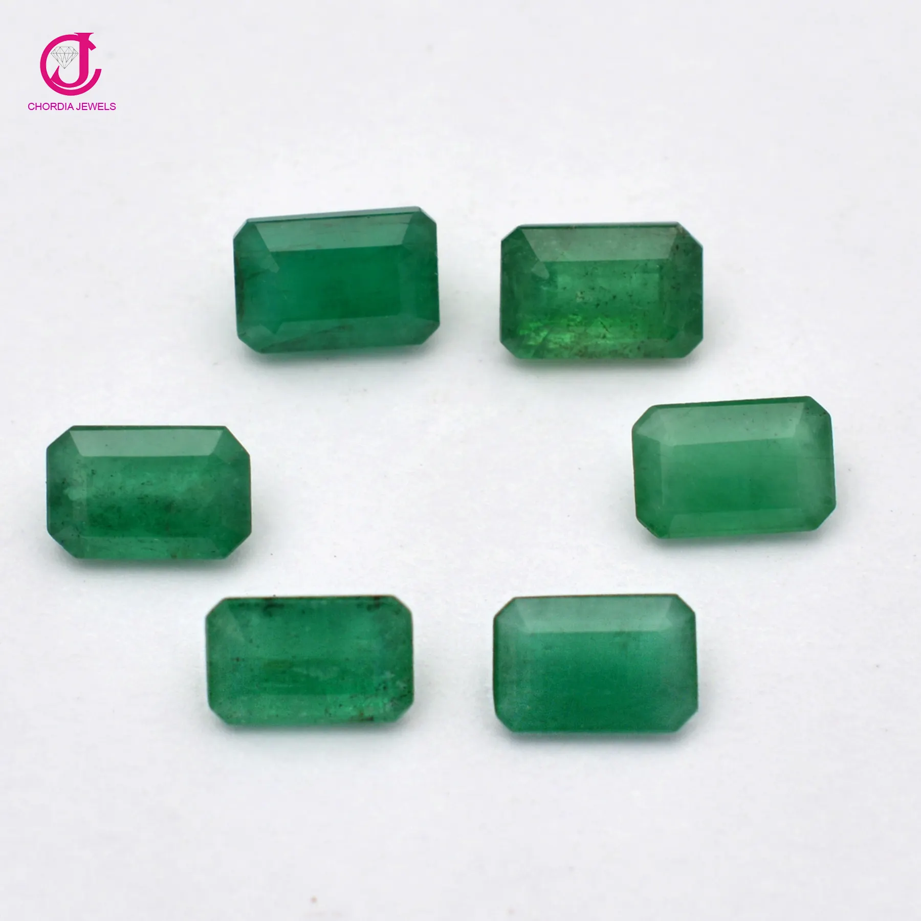 4x3 - 6x4mm Natural Zambiana Esmeralda Facetada Octagon Corte Gemstone Atacado Pedra Preciosa Para Ajuste De Jóias Best Selling