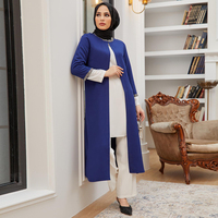 Abaya Islamique Droite Décontractée et Modeste pour l'Été 2026, 100% Soie Mousseline, Grande Taille, Maxi, pour Femme, Couleur Unie, Broderie Haute Qualité, Naturelle
