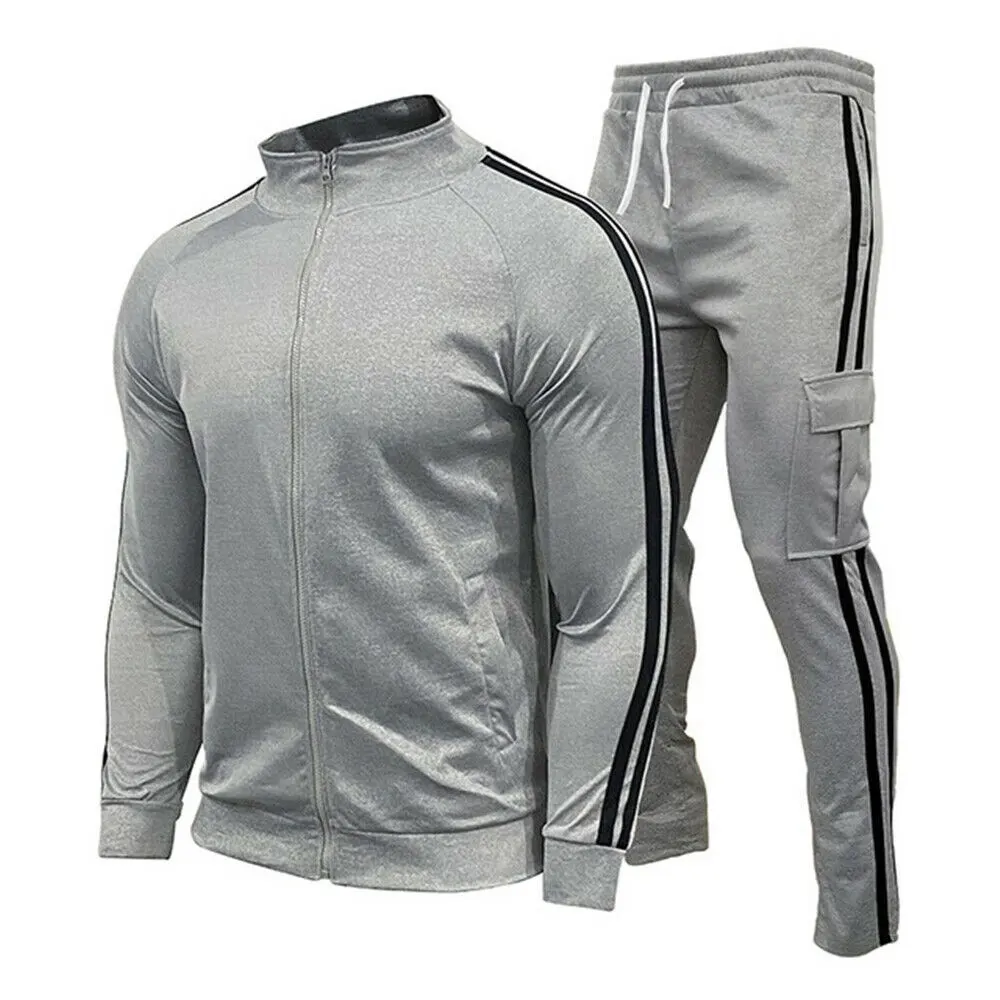 2022 Oem Service Zwart Sport Pak Man Slijtage Pak Looptraining Polyester Custom Trainingspak Voor Mannen Meisjes Trainingspakken 2 stukken