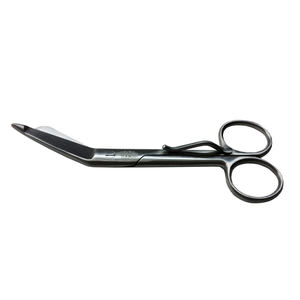 Ciseaux à bandage chirurgicaux à usage unique avec poignée jaune de 5.5 \ "en acier inoxydable en plastique et en bois-Source d'alimentation manuelle - Product Image 5